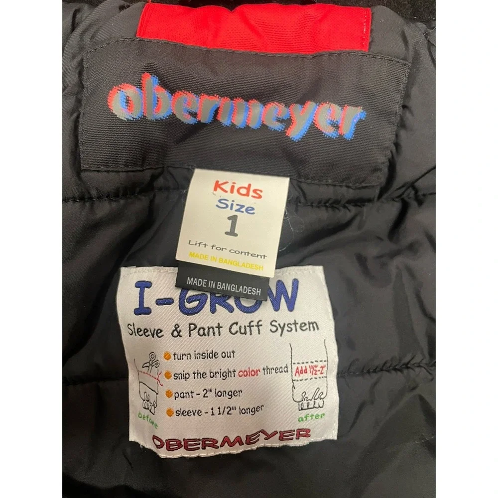 Obermeyer Kids Ski Jacket Size 1‎ I-Grow Toddler Winter Coat Orange Hood